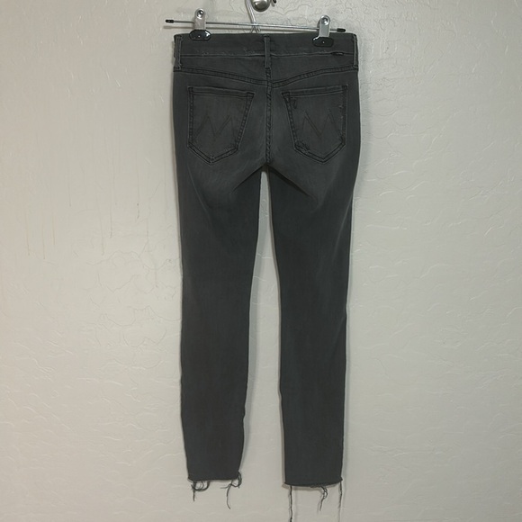 MOTHER Looker Ankle Fray Gray Last Chance Saloon Denim Skinny Jeans Size 25 - Picture 7 of 11